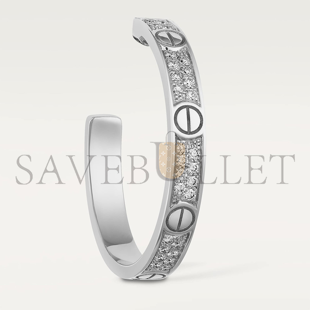 Ca*t*er love hoop earrings, medium model, paved n8515193